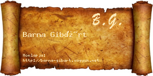 Barna Gibárt névjegykártya
