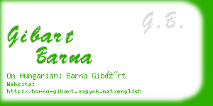 gibart barna business card